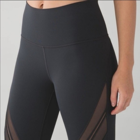 Lululemon High Times Pant *Metta Black Yoga Mesh RARE Leggings - Picture 12 of 12